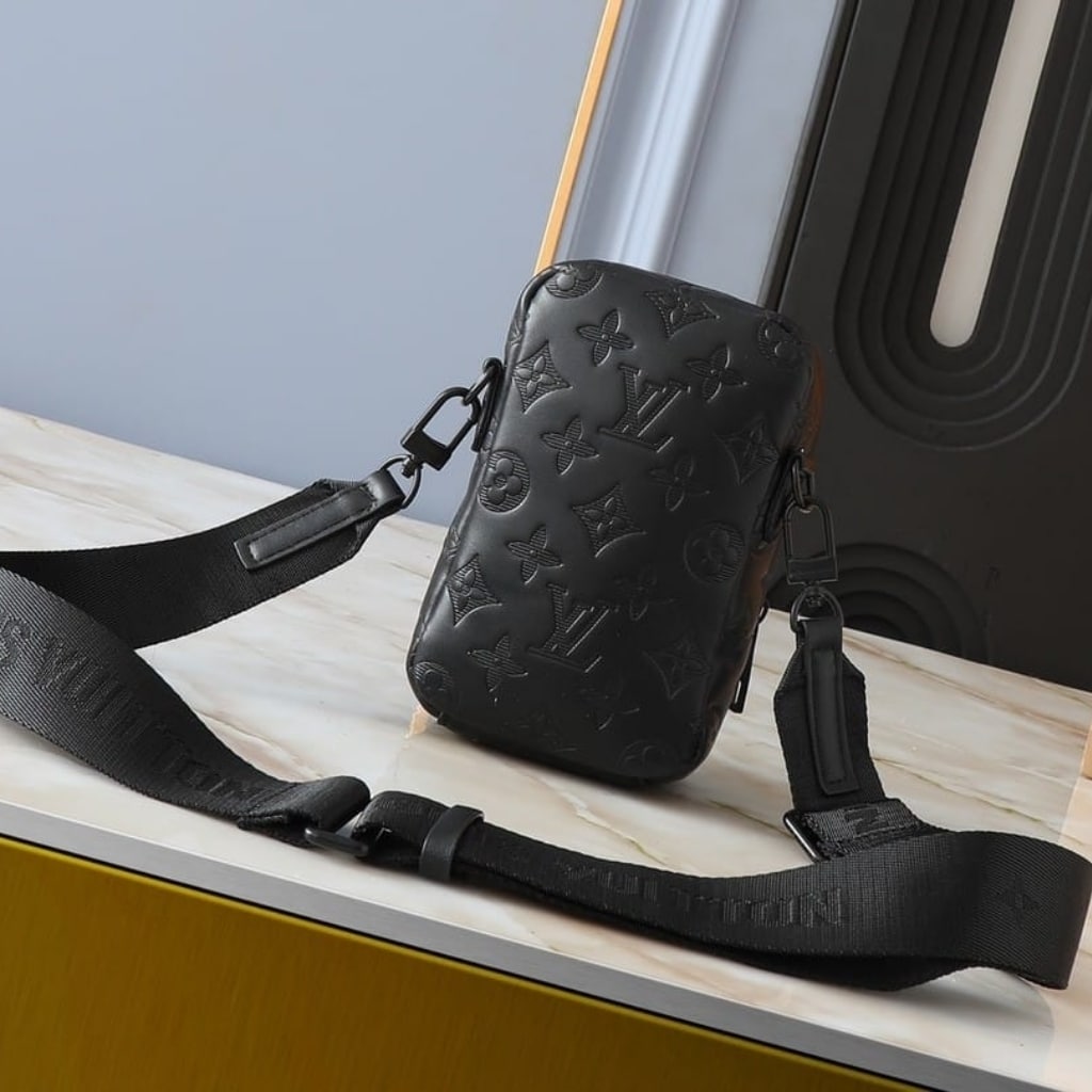 Louis Vuitton Double Phone Pouch NM Black 18Cm M81323