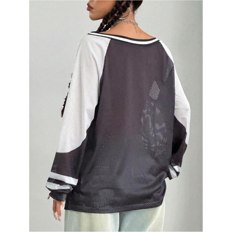 Women's Oversized Graphic Jersey Shirt