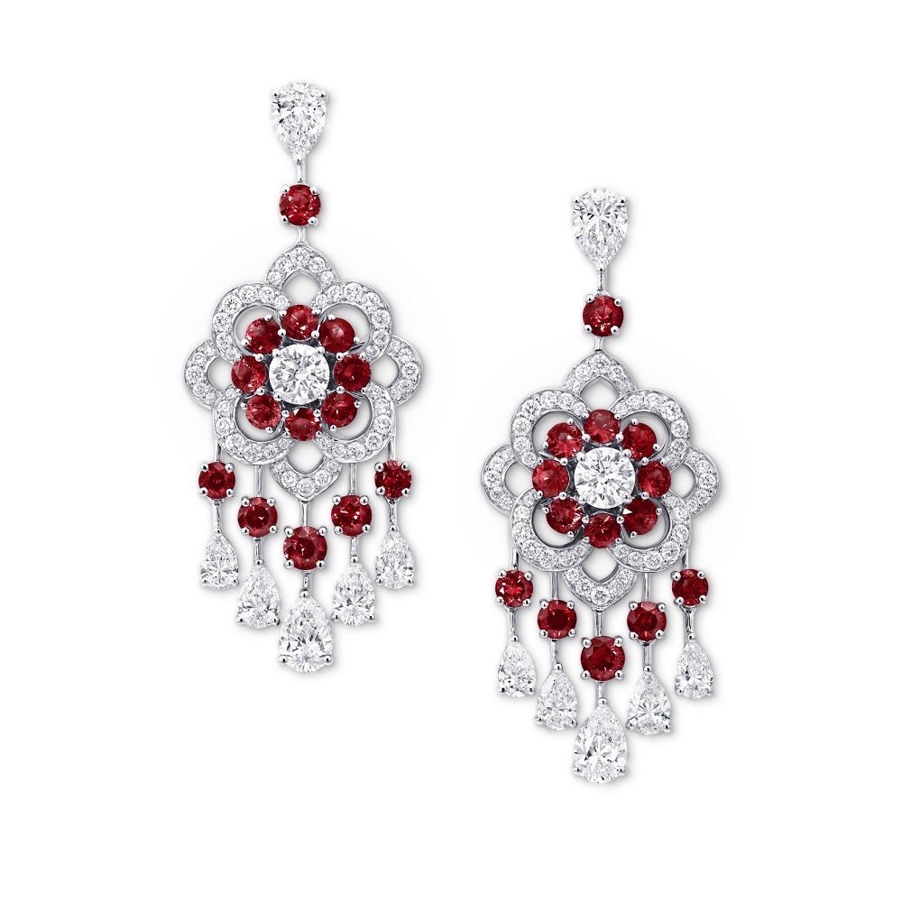 Rosette Flower Pattern Earrings