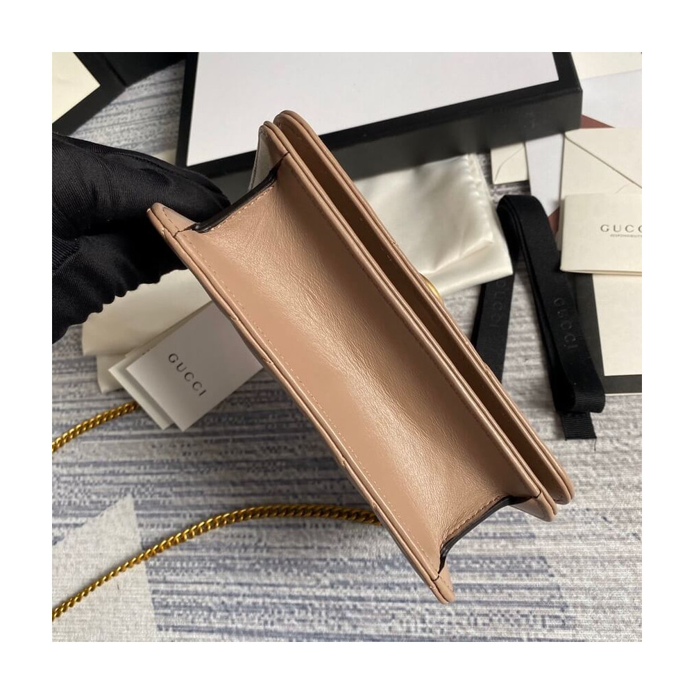 Gucci GG Marmont Mini Bag In Nude Pink Leather