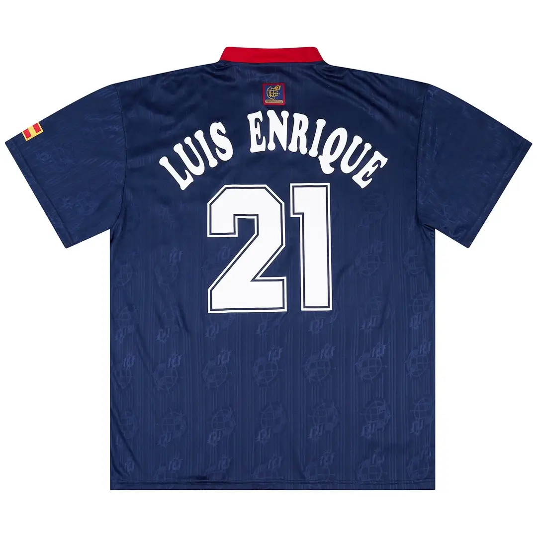 LUIS ENRIQUE #21 Spain 1996 Away Retro Football Jersey