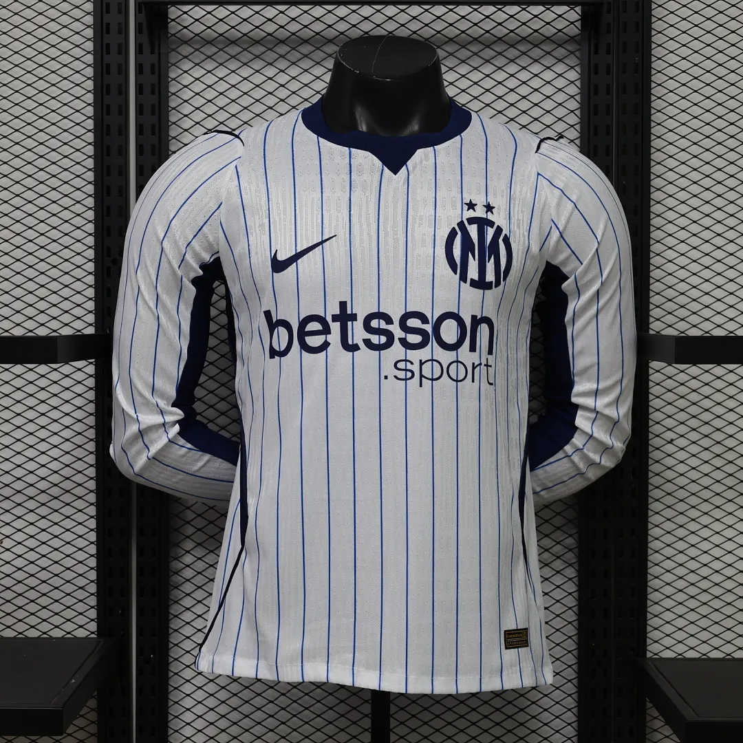 2026/27 Serie A Inter Milan Team Away Football Jersey Player Version Long Sleeves - JerseyFun
