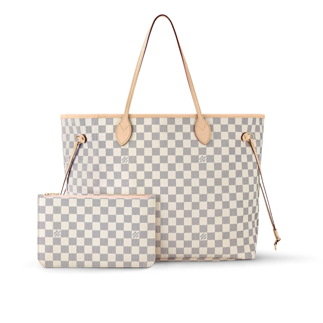 Louis Vuitton Neverfull GM Damier Azur Rose Ballerine Pink 39Cm N40601