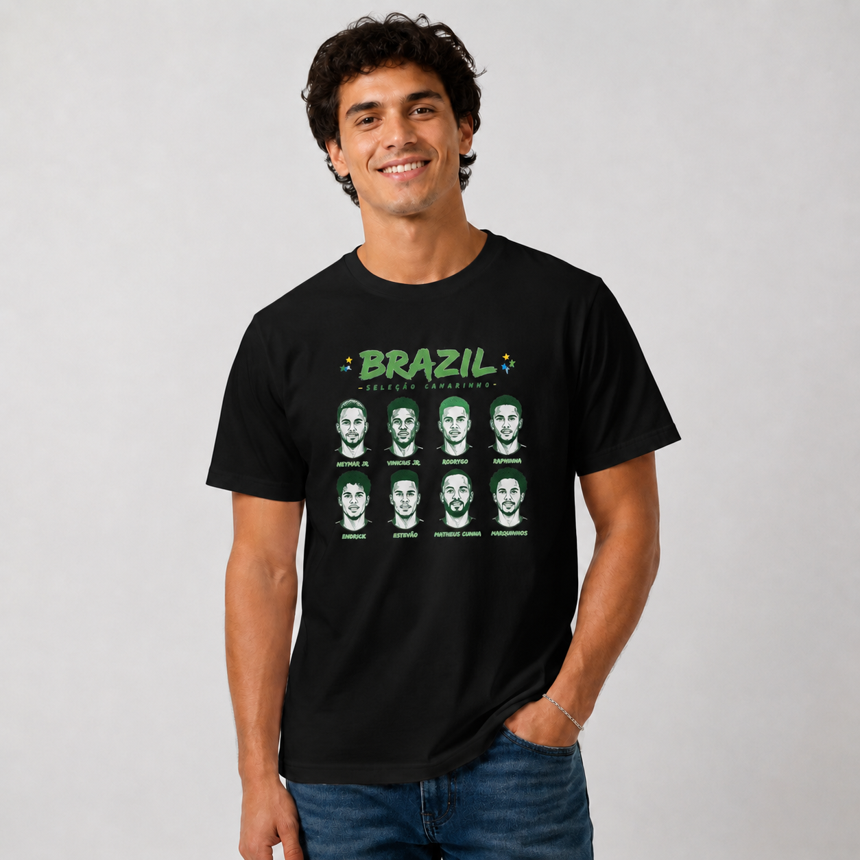 Brazilian Player Pure Cotton T-Shirt – Limited-Time Offer