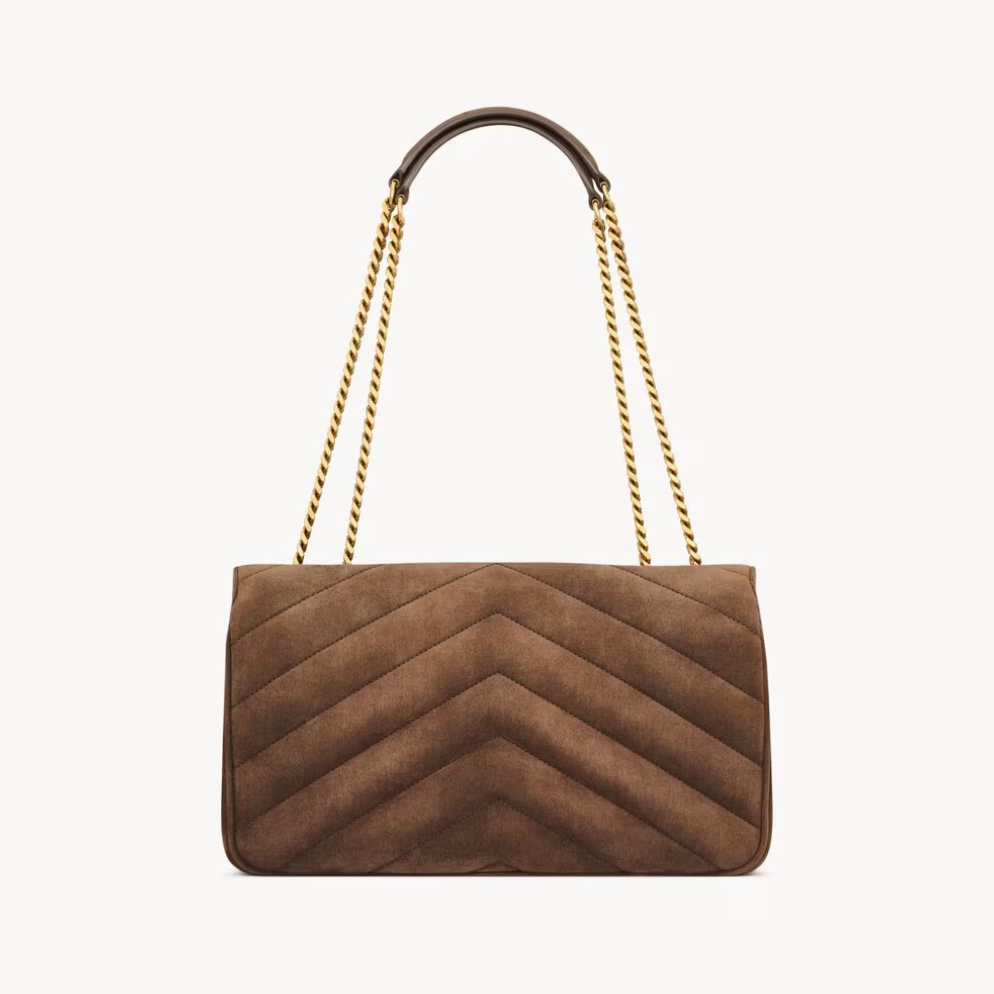 Saint Laurent Loulou Brown Chain Bag 29cm/11.4in