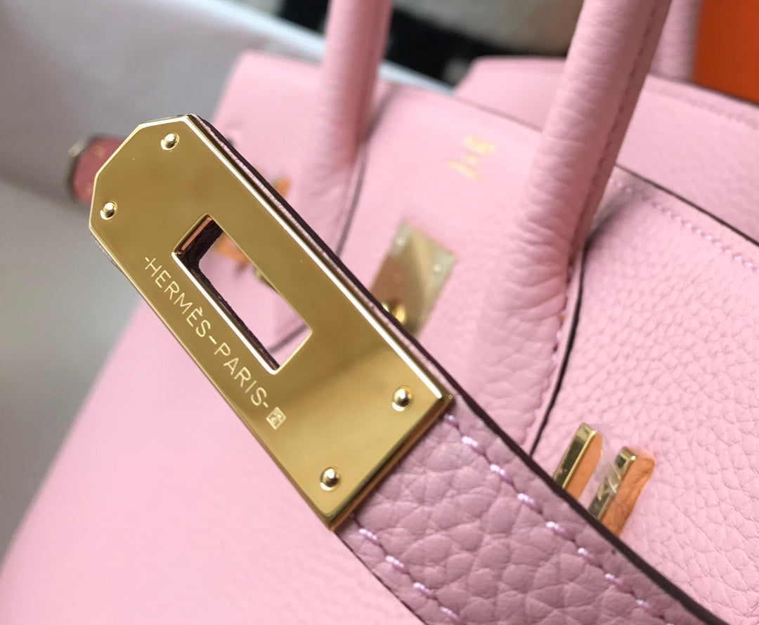 Hermes Birkin 35Cm Pink Togo Leather Gold Hardware