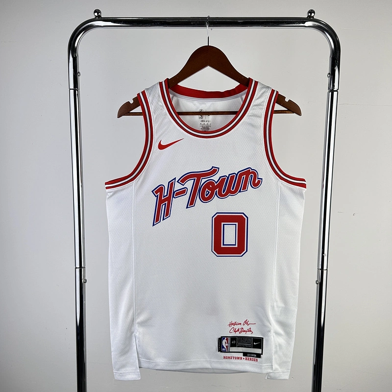 2024 NBA Houston Rockets 0 WESTBROOK Basketball Jersey