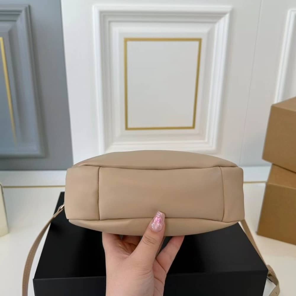 Prada Soft Padded Nappa Leather Bag Beige 21Cm