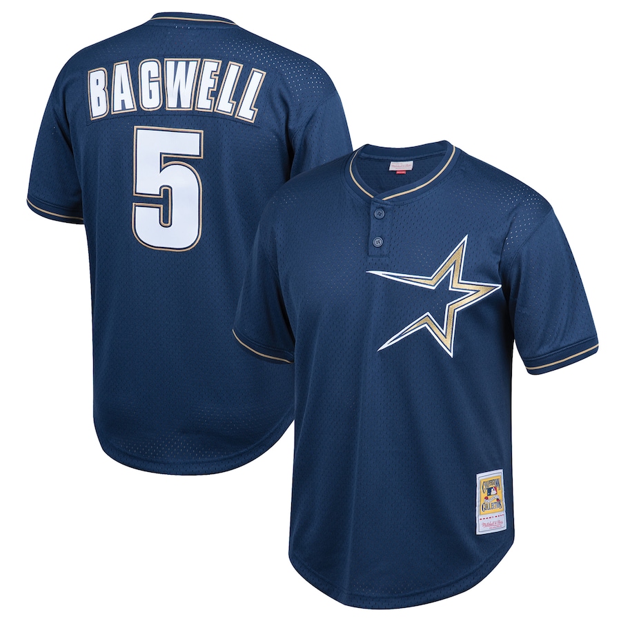 Jeff Bagwell Houston Astros Mitchell&Ness Youth Cooperstown Collection Mesh Batting Practice Jersey Navy