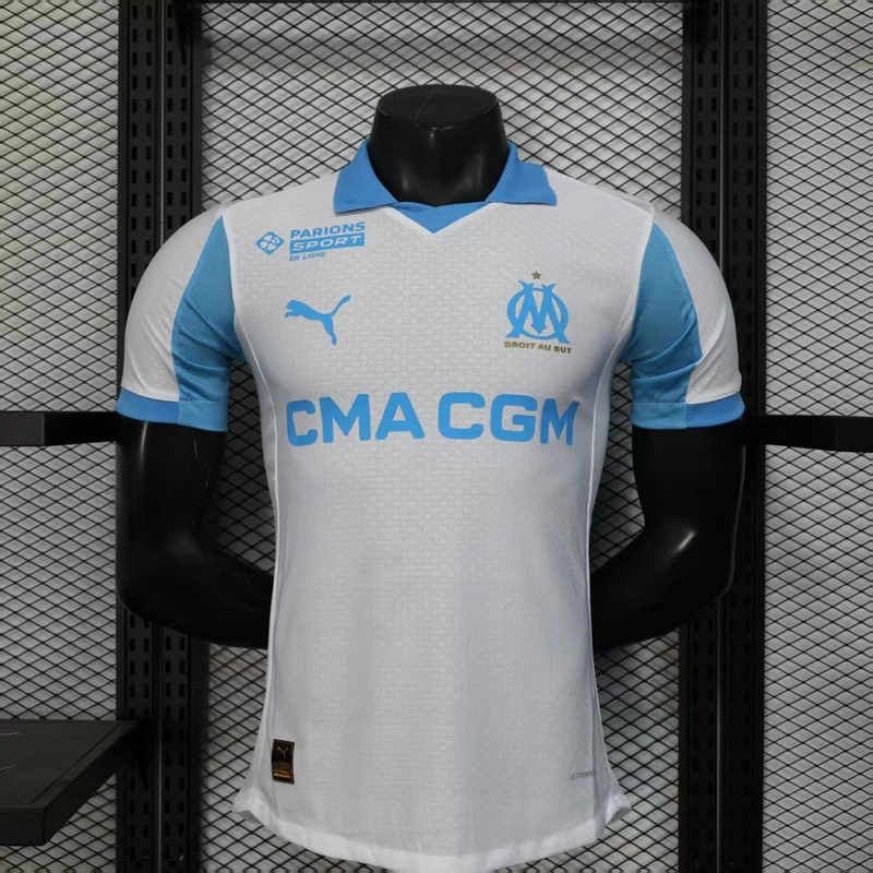 Player 2025-26 Marseille Home White football jersey