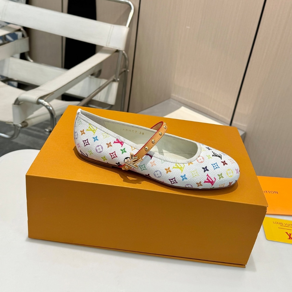 Louis Vuitton X Takashi Murakami Romy Flat Ballerina White 1agvfm