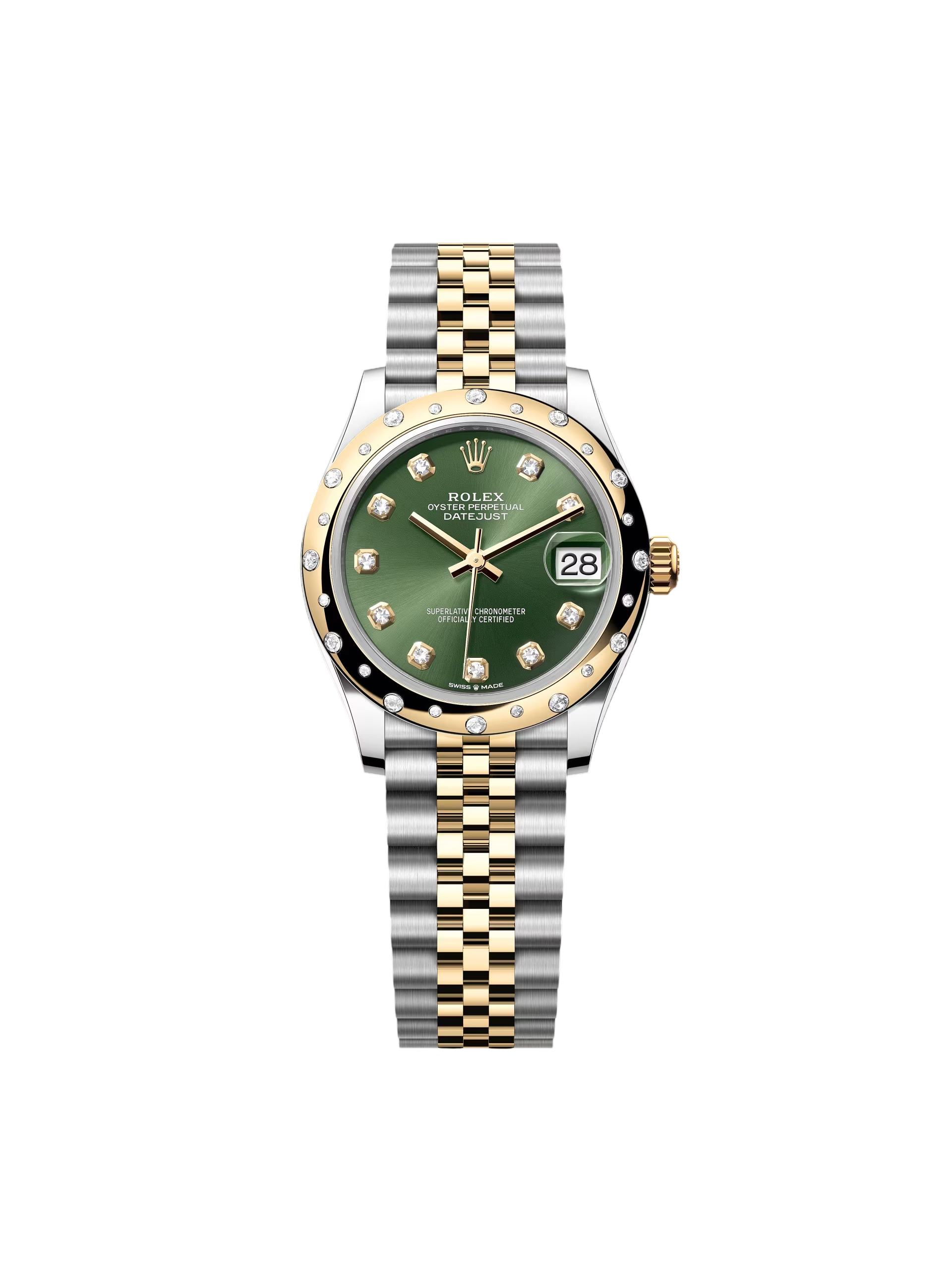 Rolex Datejust 31mm 278343RBR Olive Green Dial Yellow Rolesor Oyster Watch