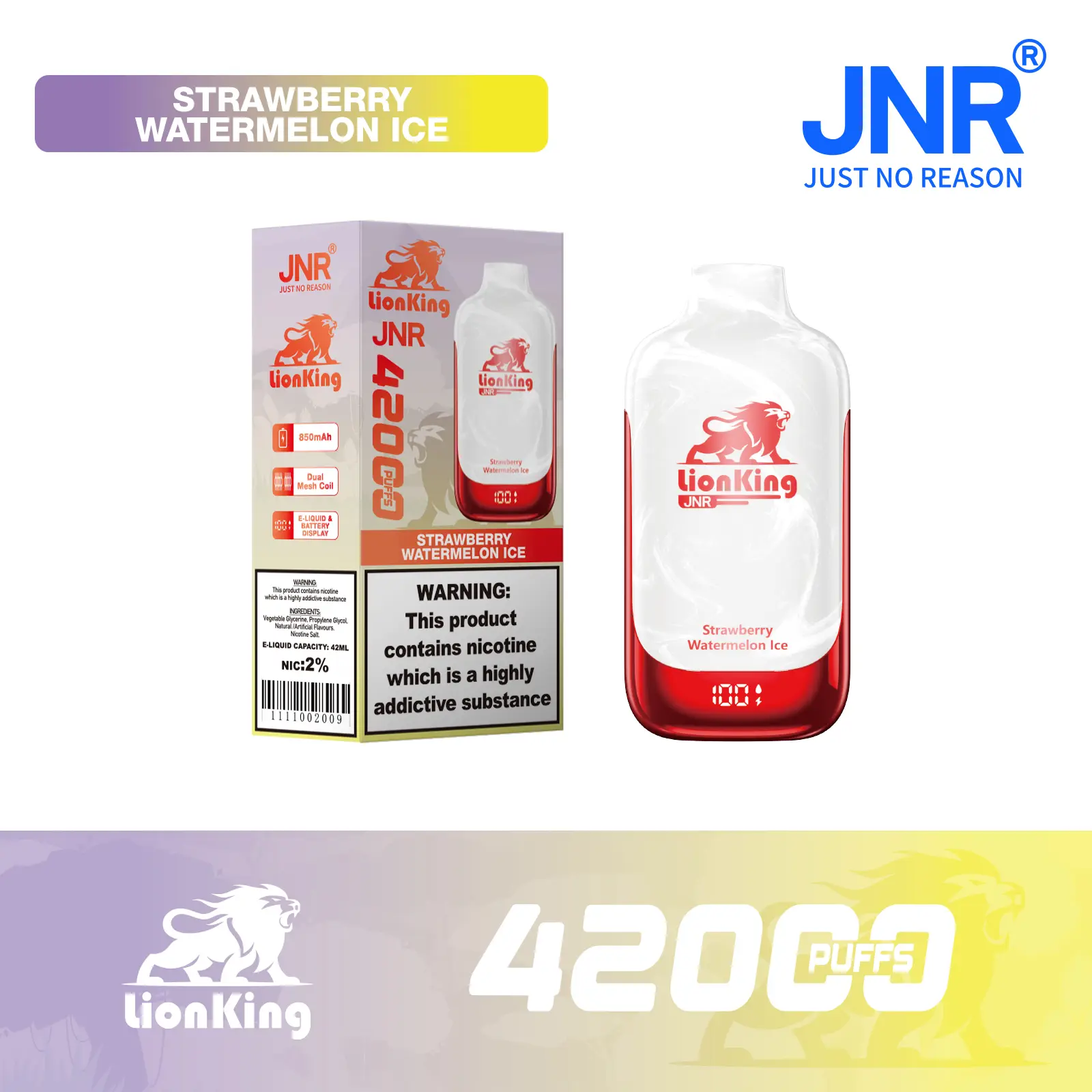 JNR Lionking 42K Puffs Disposable Vape