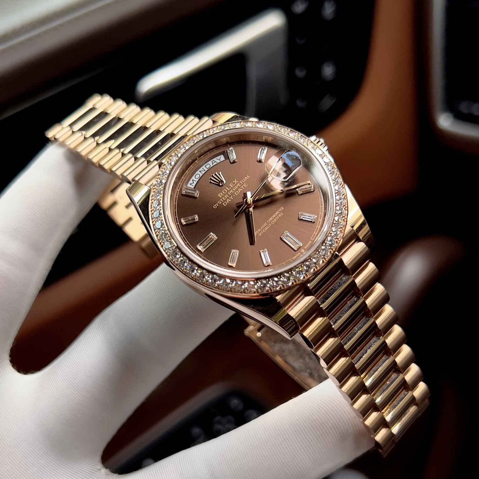 [Superclone] Rolex Day-Date 36mm Brown Ombré Dial President 128345RBR