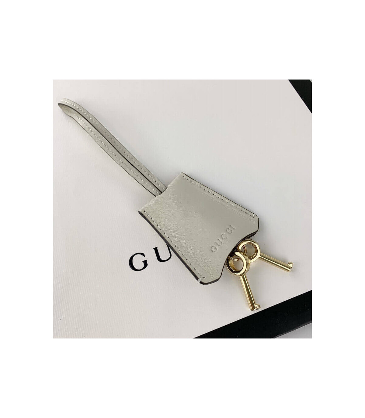 Gucci GG Supreme Padlock Small Shoulder Bag White