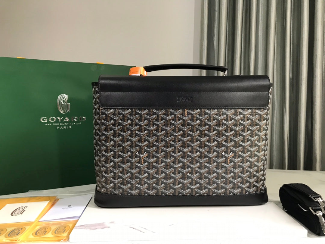 Goyard Citadin Bag 38Cm Black Canvas