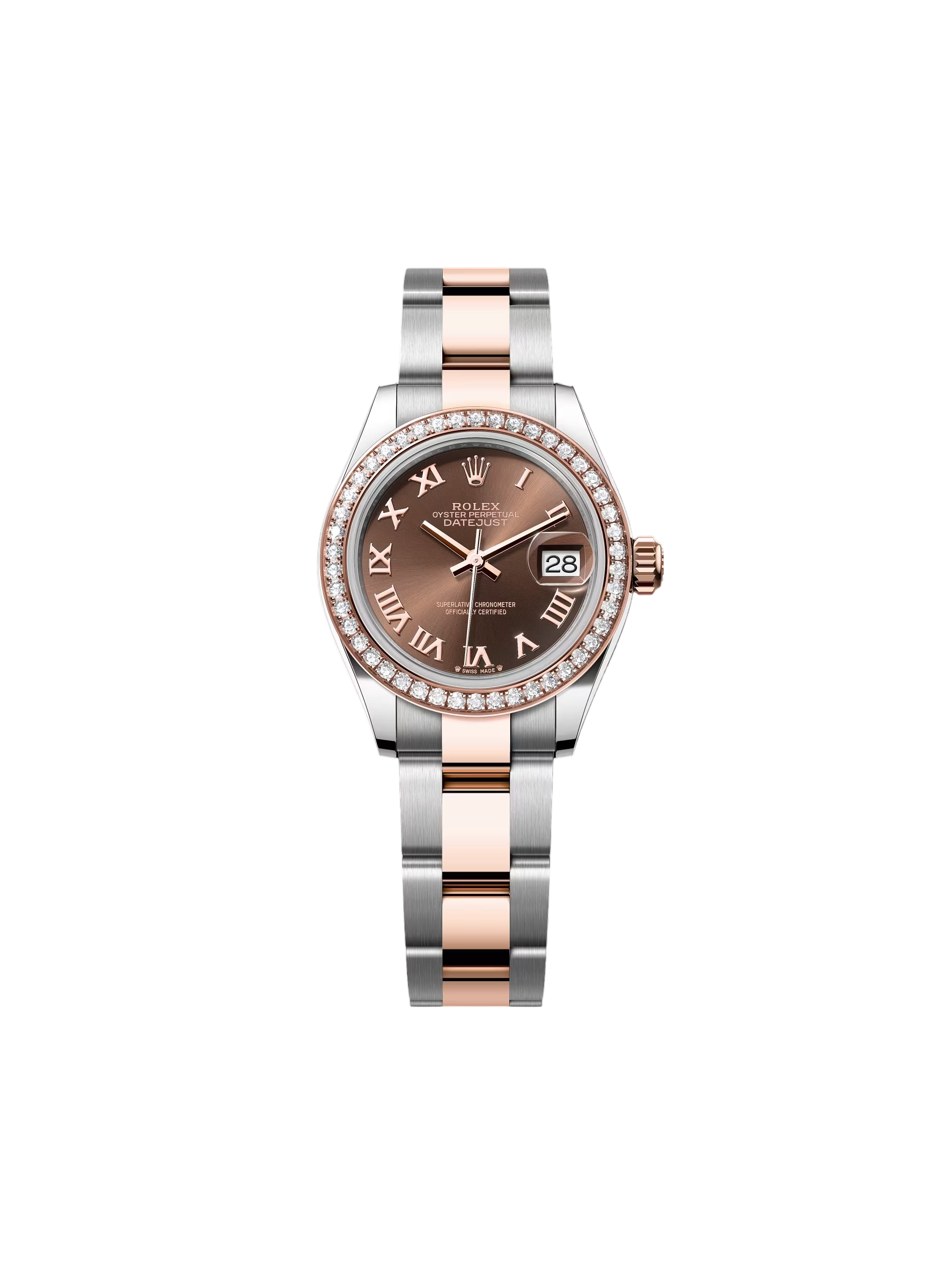 Rolex Lady-Datejust 28mm 279381RBR Chocolate Roman Dial Oyster Bracelet