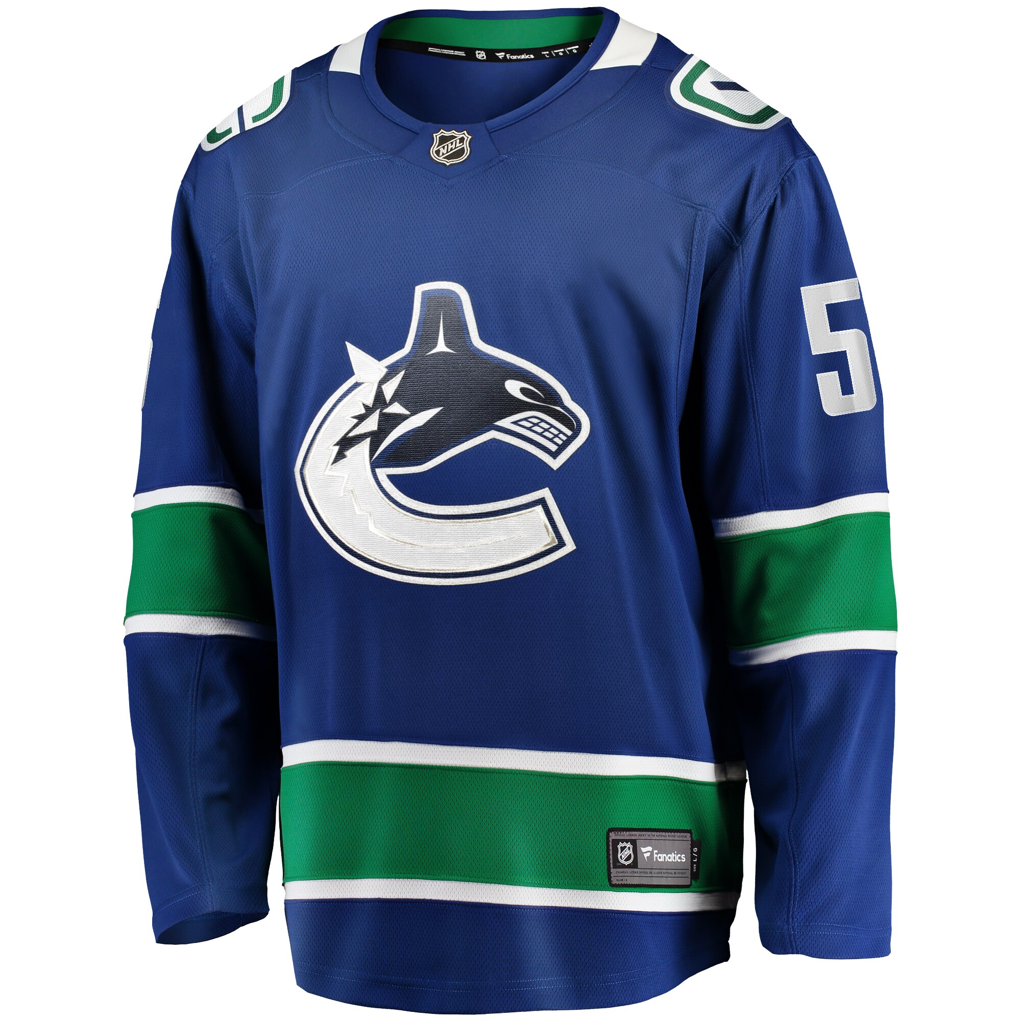 Tucker Poolman Vancouver Canucks Fanatics Home Premier Breakaway Player Jersey – Blue