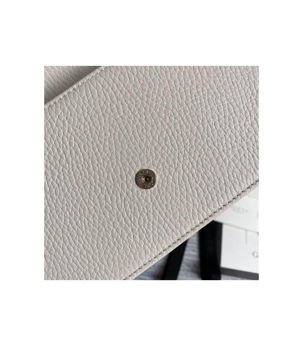Gucci GG Interlocking Wallet On Chain White