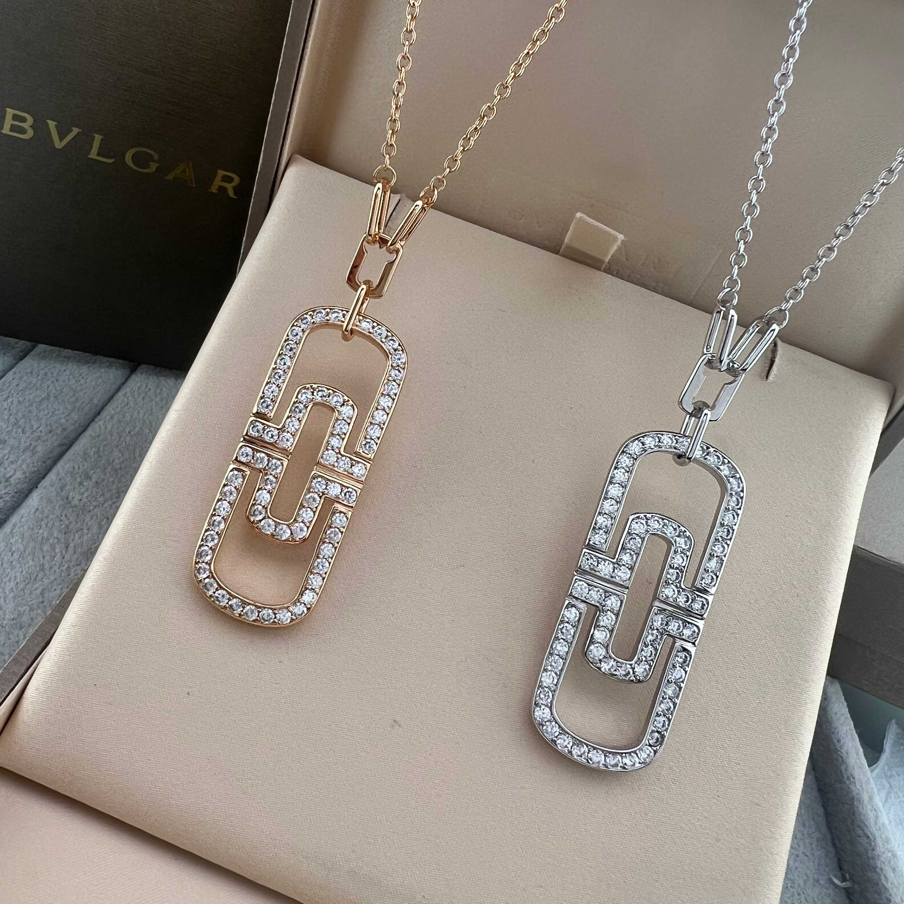 Large Diamond Paperclip Necklace