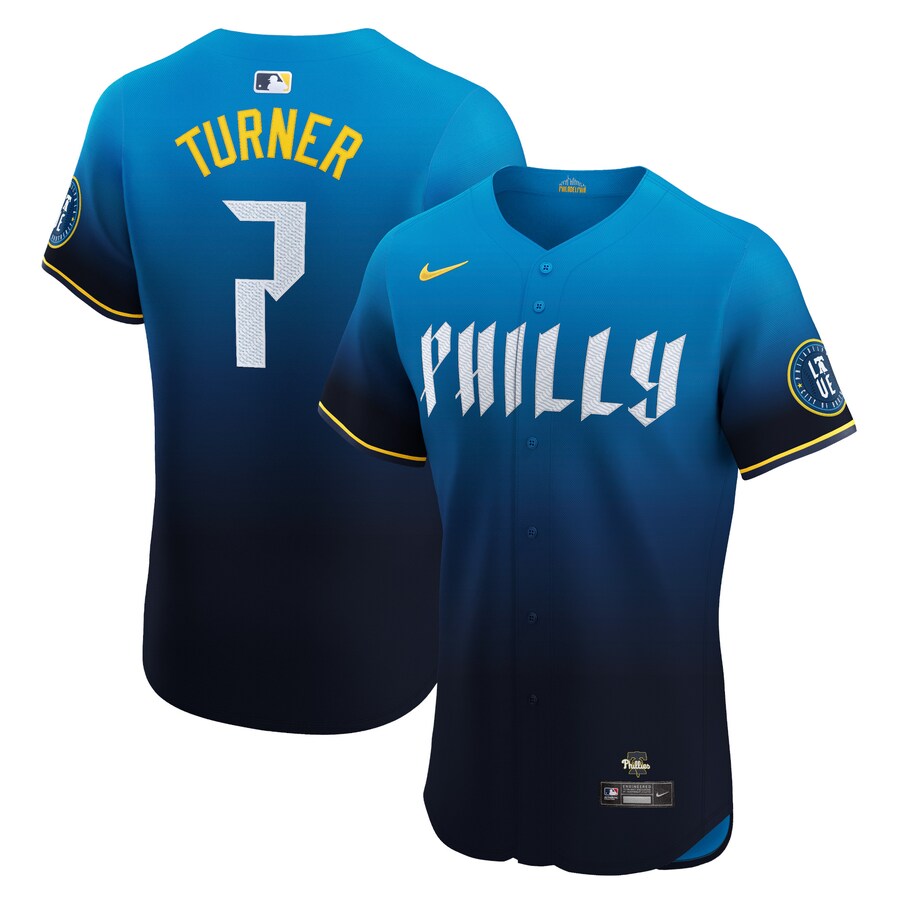 Trea Turner Philadelphia Phillies 2024 City Connect Elite Player Jersey Blue