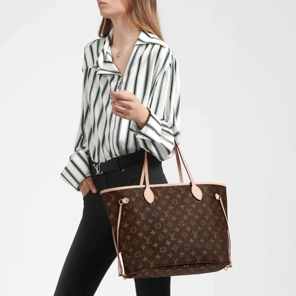 Louis Vuitton Neverfull MM Monogram Pivoine Pink 31Cm M41178