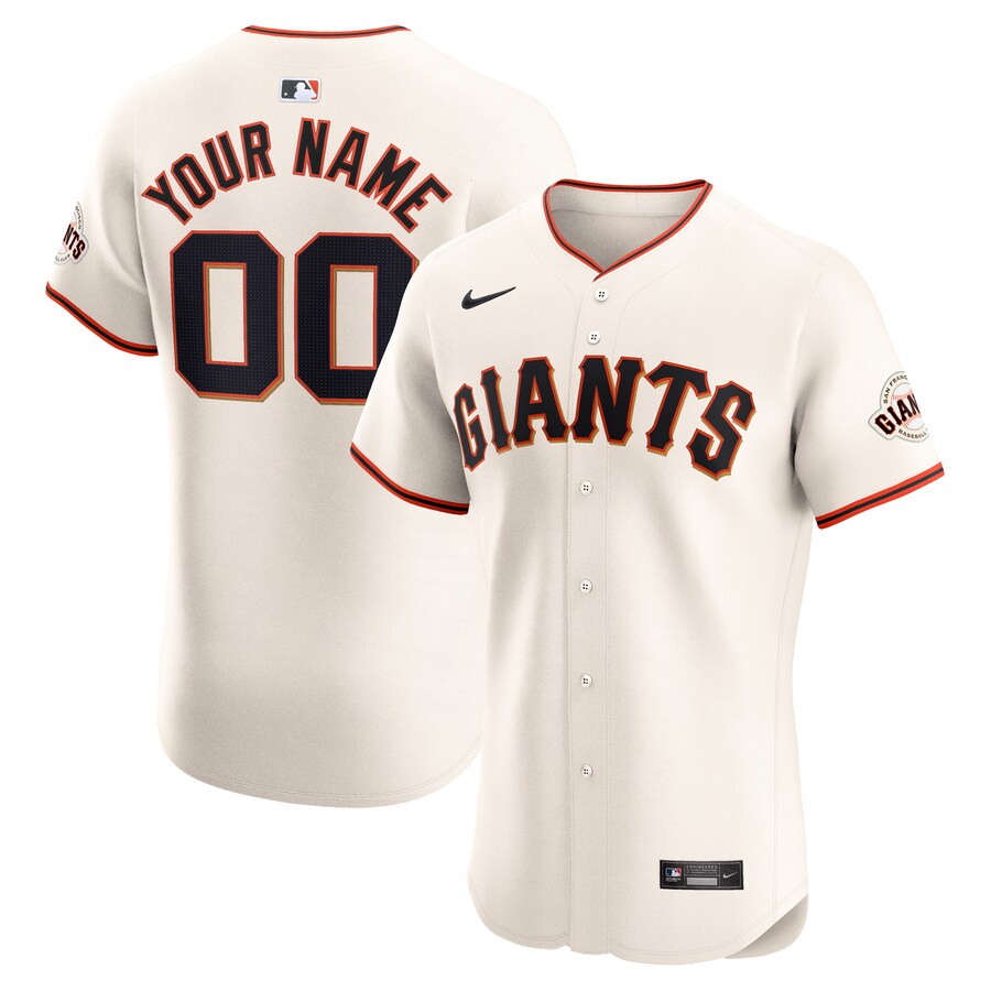 San Francisco Giants Home Elite Custom Jersey Cream