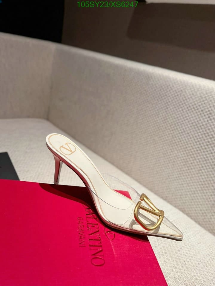 Valentino VLogo 80 Vinyl Leather Mule In White