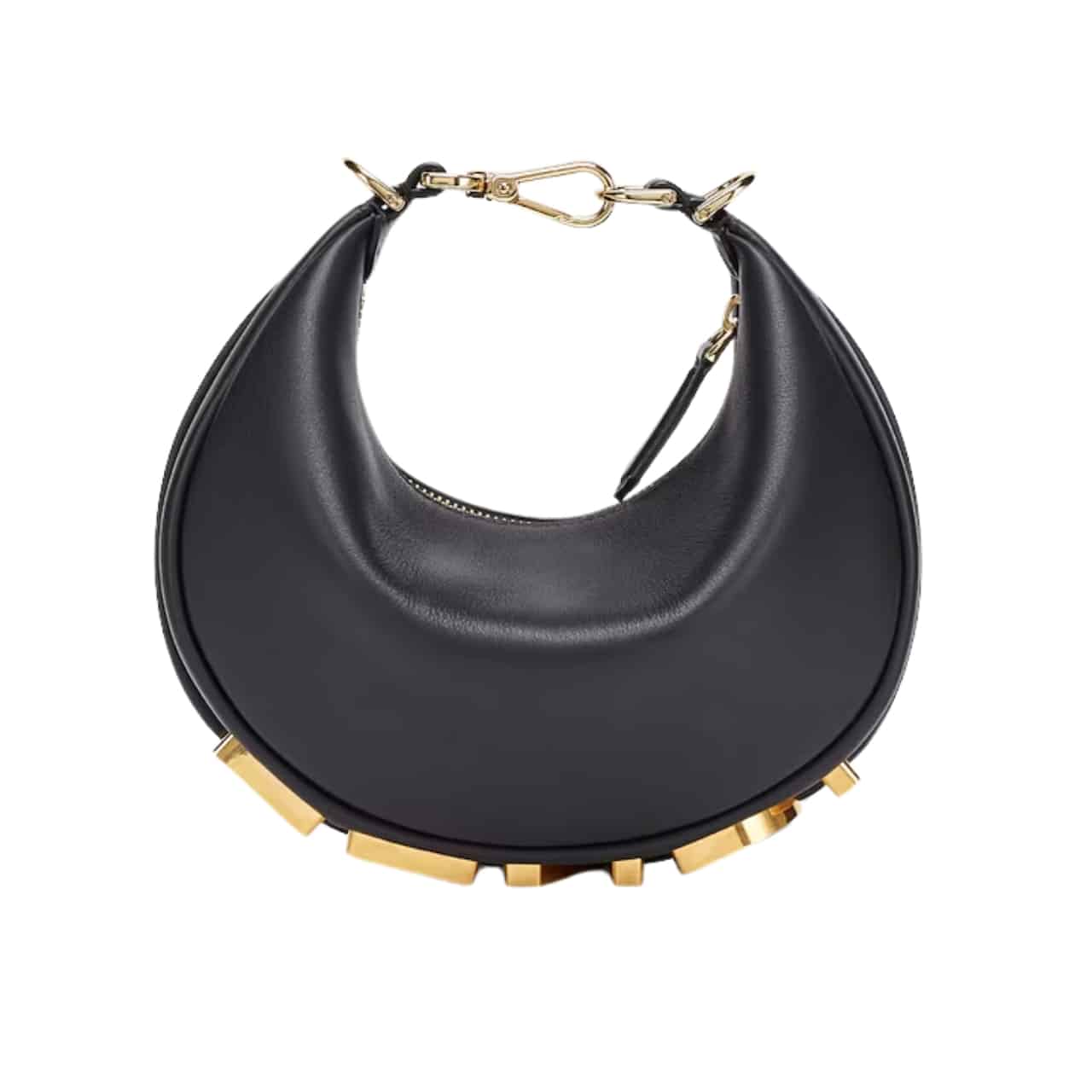 Fendi Fendigraphy Mini Leather Bag Black 20Cm