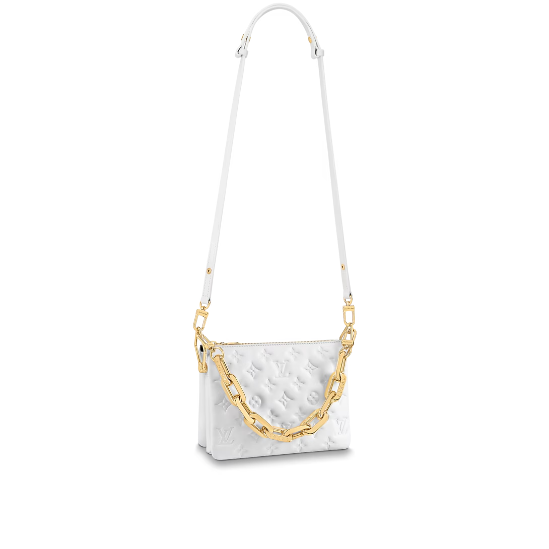 Louis Vuitton Coussin BB 22cm/8.7in Monogram Empreinte Leather White M20770 – Women