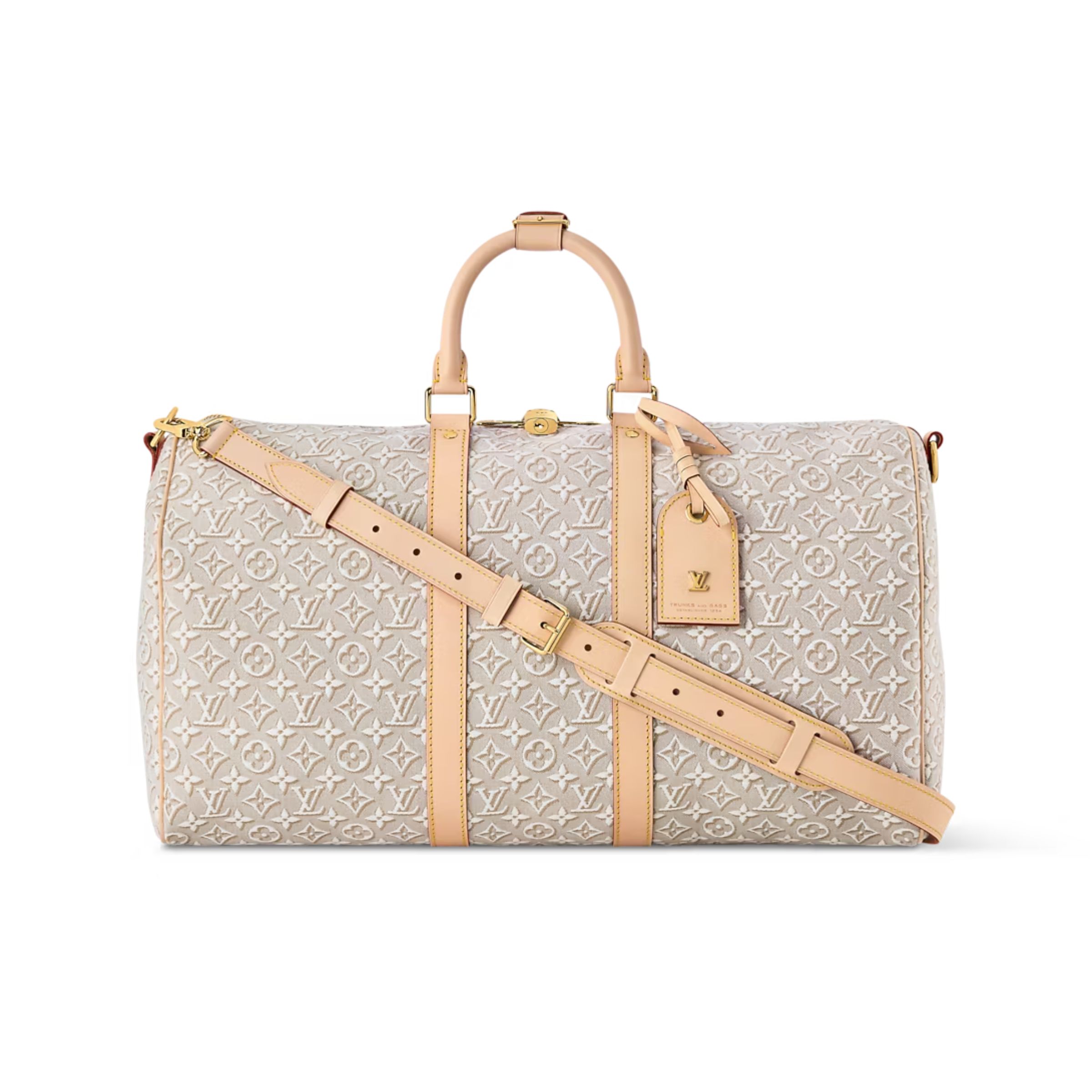 Louis Vuitton Keepall Bandoulière Bag Beige Pepper 45cm M29670