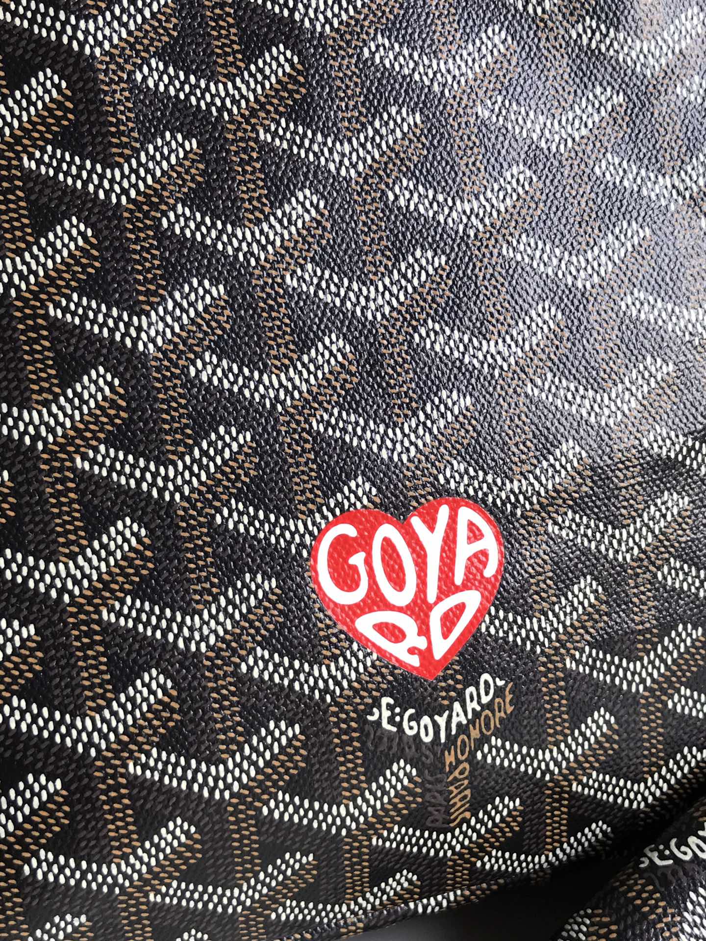 Goyard Hobo Boheme 42Cm Black And Tan Canvas