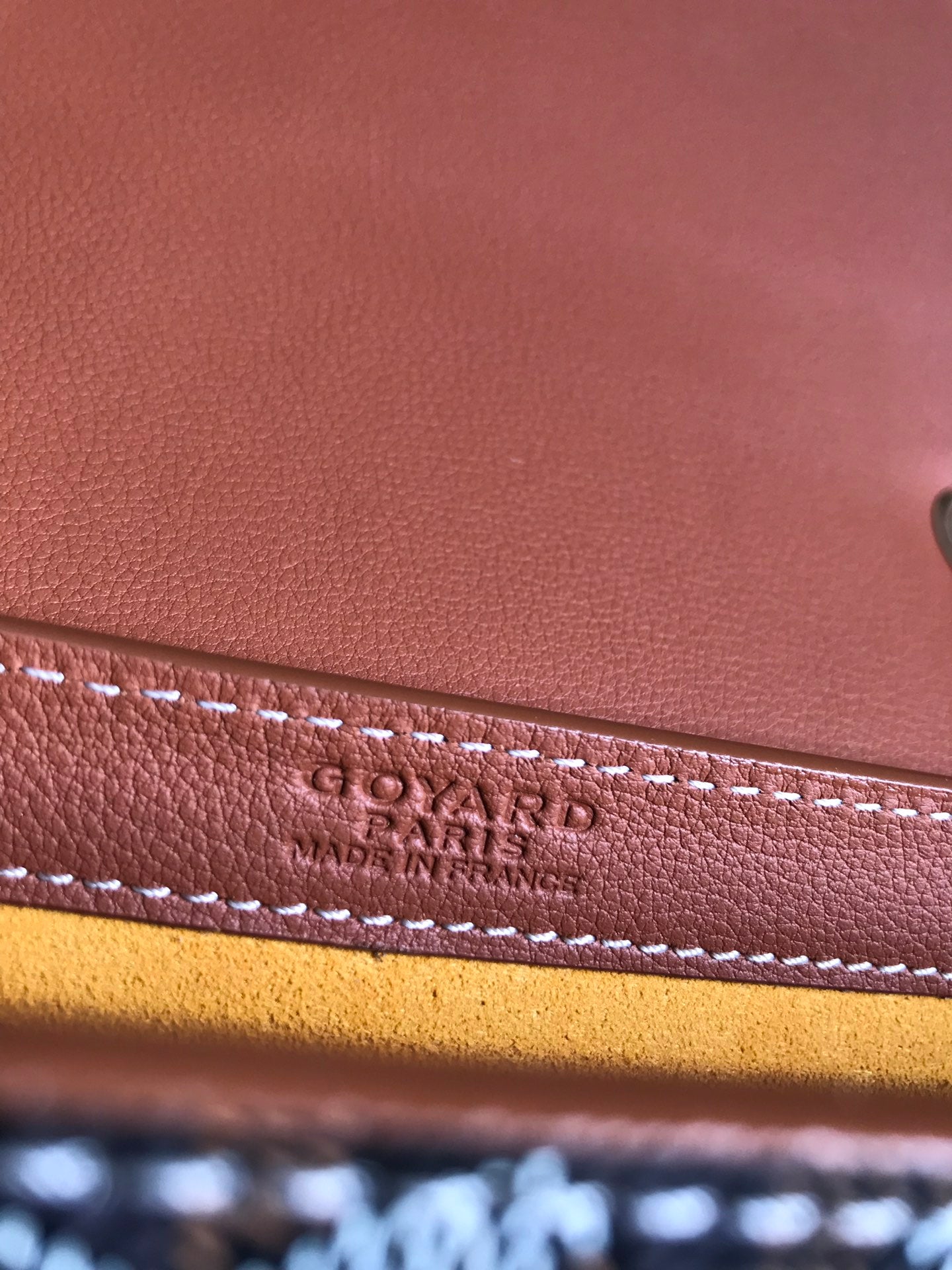 Goyard 233 Bag 25 Cm Tan Calfskin And Black Goyardine Canvas 25cm