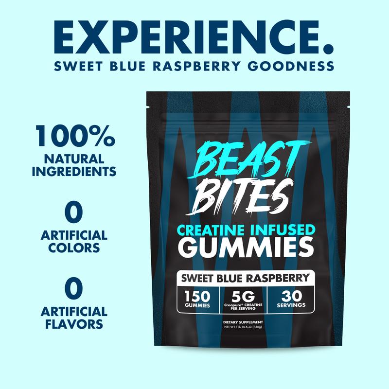 Creatine Infused Gummies - Beast Bites (Made with Creapure & NSF Certified for Sport)