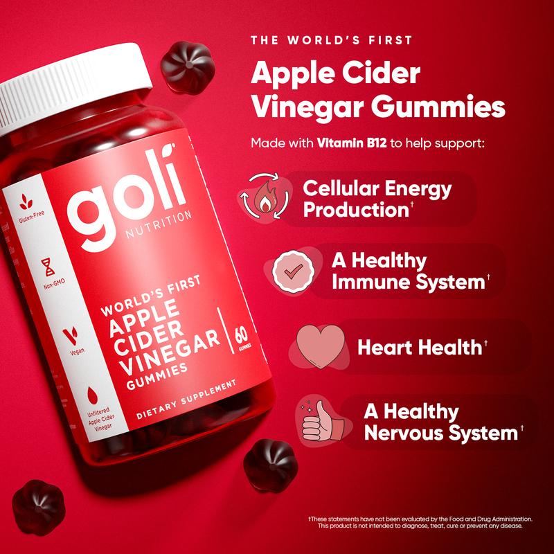 3 Bottles of Goli Ashwagandha & Vitamin D Gummy - Mixed Berry, KSM-66, Vegan, Plant Based, Non-GMO, Gluten & Gelatin Free