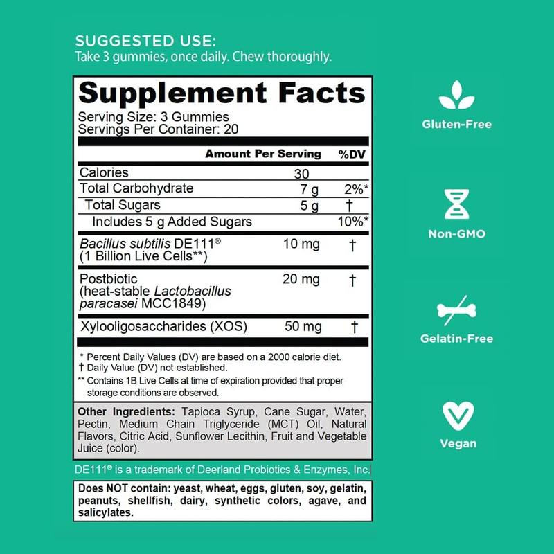 Goli Pre, Post, Probiotics Gummy - World's First 3-in-1 Gluten-Free, Vegan, Non-GMO, and Gelatin-Free.