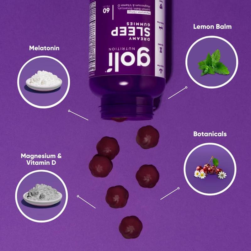 3 Pack Dreamy Sleep Gummies with Melatonin, chamomile, Magnesium, Lemon Balm & Vitamin D