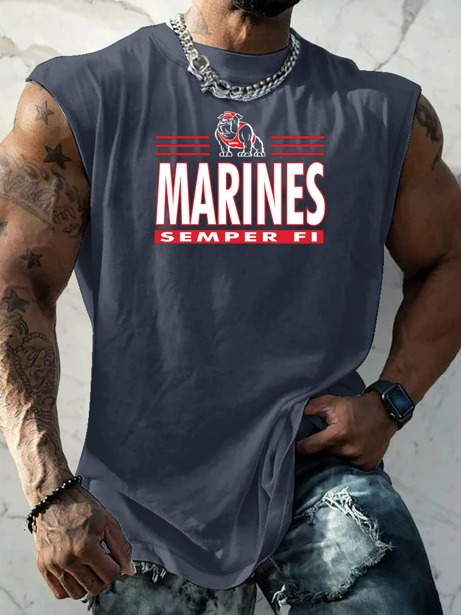Men's Marines Semper Fi  Pattern Print Vest