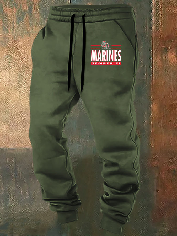 Men's Marines Semper Fi  Pattern Classic Sweatpants