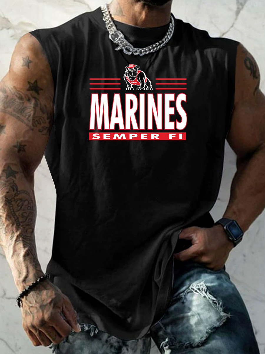 Men's Marines Semper Fi  Pattern Print Vest