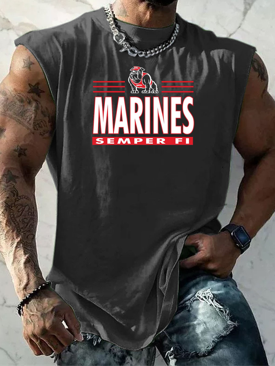 Men's Marines Semper Fi  Pattern Print Vest