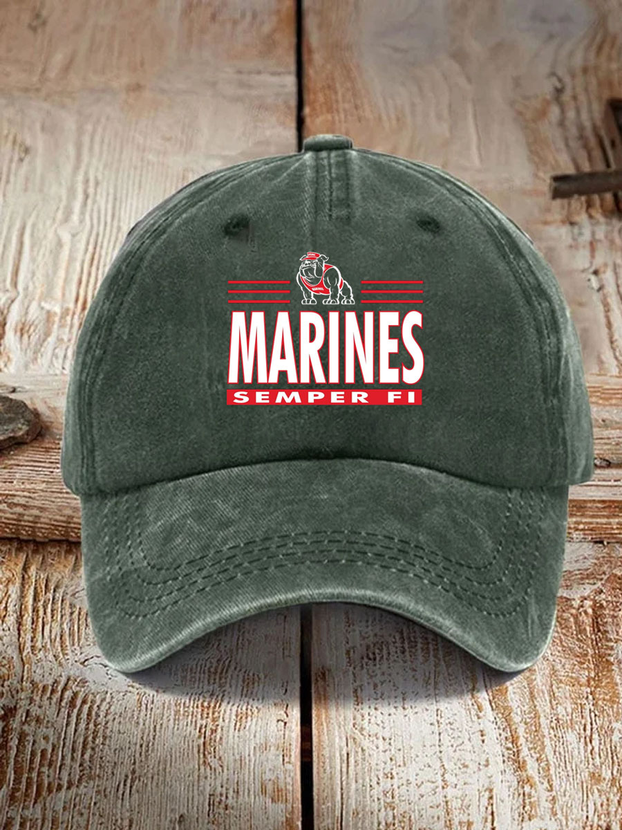 Men's USMC Infantry Pattern Washed and Distressed Hats