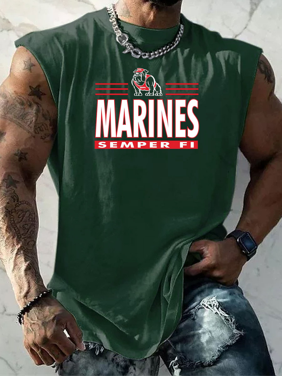 Men's Marines Semper Fi  Pattern Print Vest