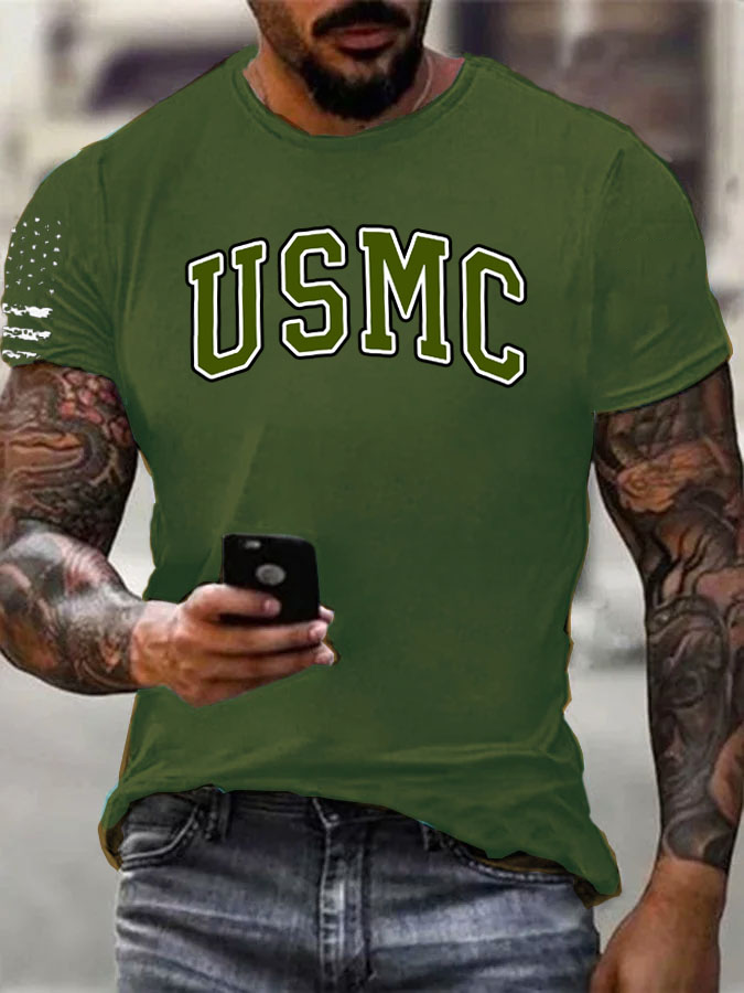Men' s USMC Pattern Cotton T-Shirt