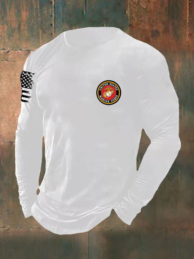 Men's Combat Veteran USMC Pattern Long Sleeve T-Shirt