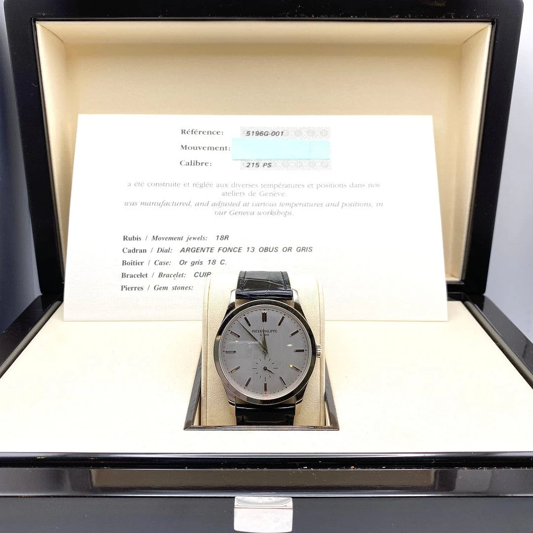 Patek Philippe Calatrava 5196G-001 Manual Winding White Gold