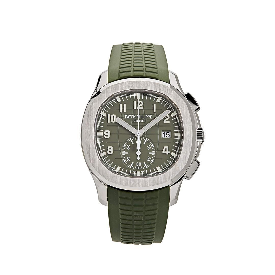 Patek Philippe Aquanaut 5968G-010 Chronograph White Gold Khaki Green (2022)