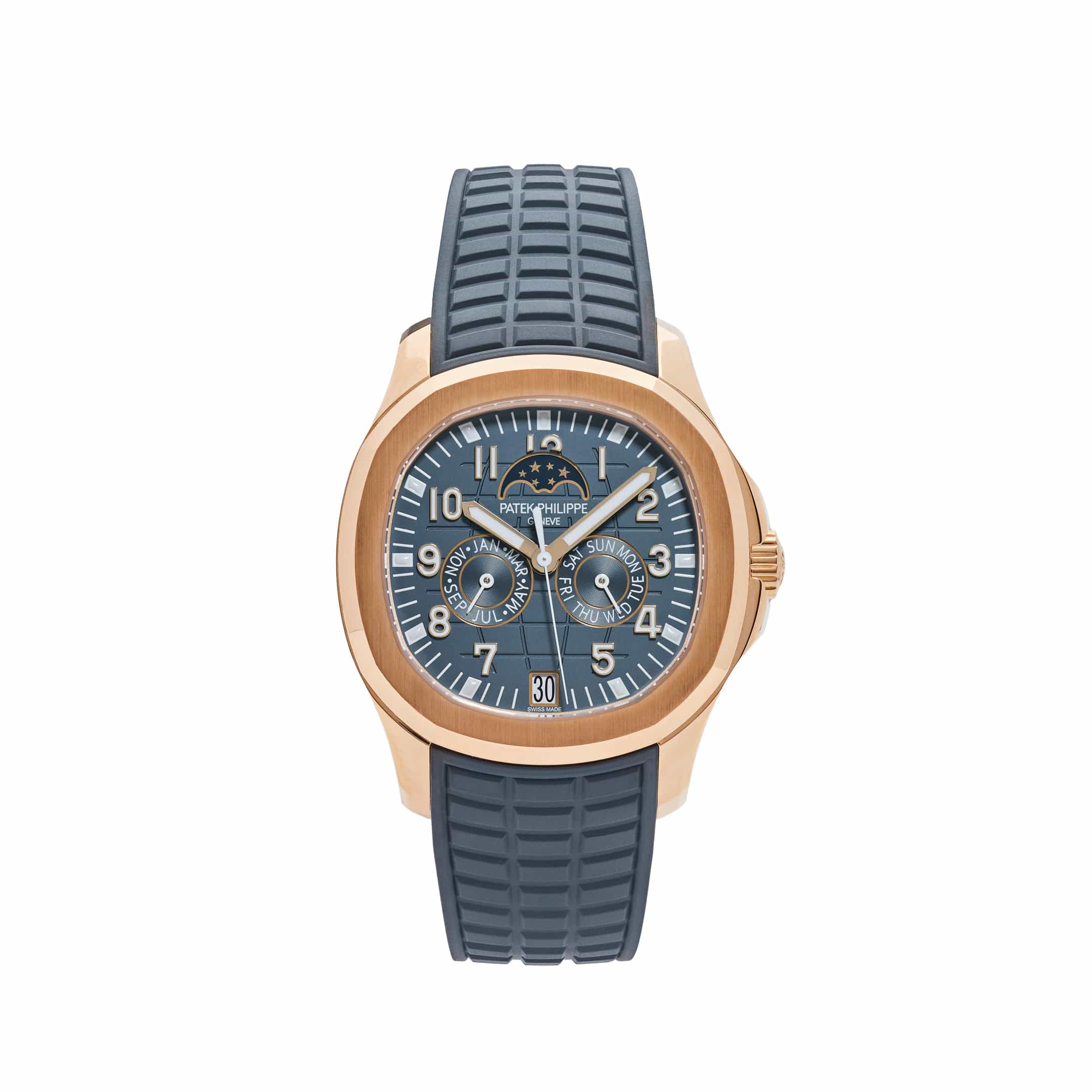 Patek Philippe Aquanaut Luce 5261R-001 Annual Calendar Moon Phases Rose Gold Blue-Gray Dial (2025)