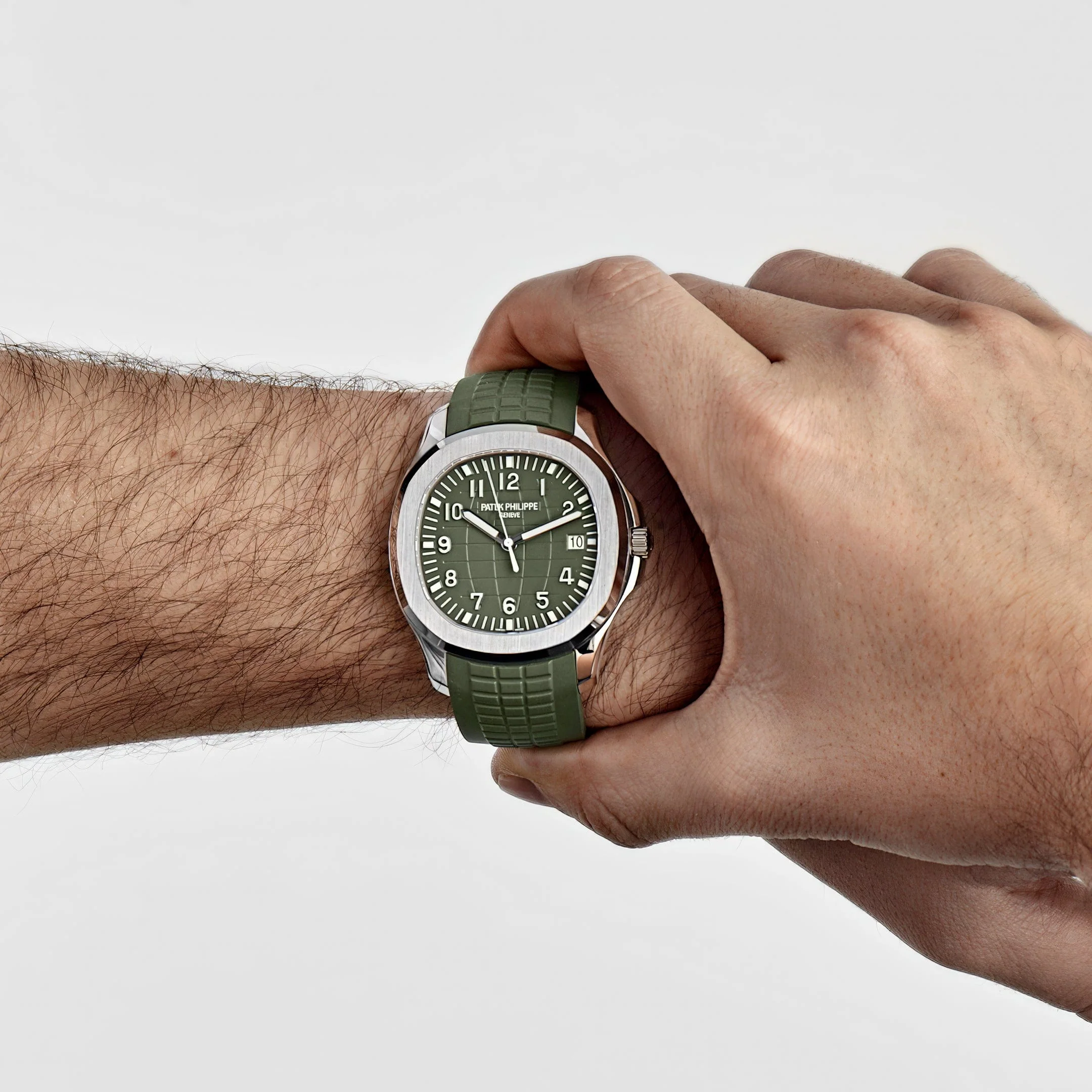 Patek Philippe Aquanaut 5168G-010 'Jumbo' White Gold Khaki Green (2022)