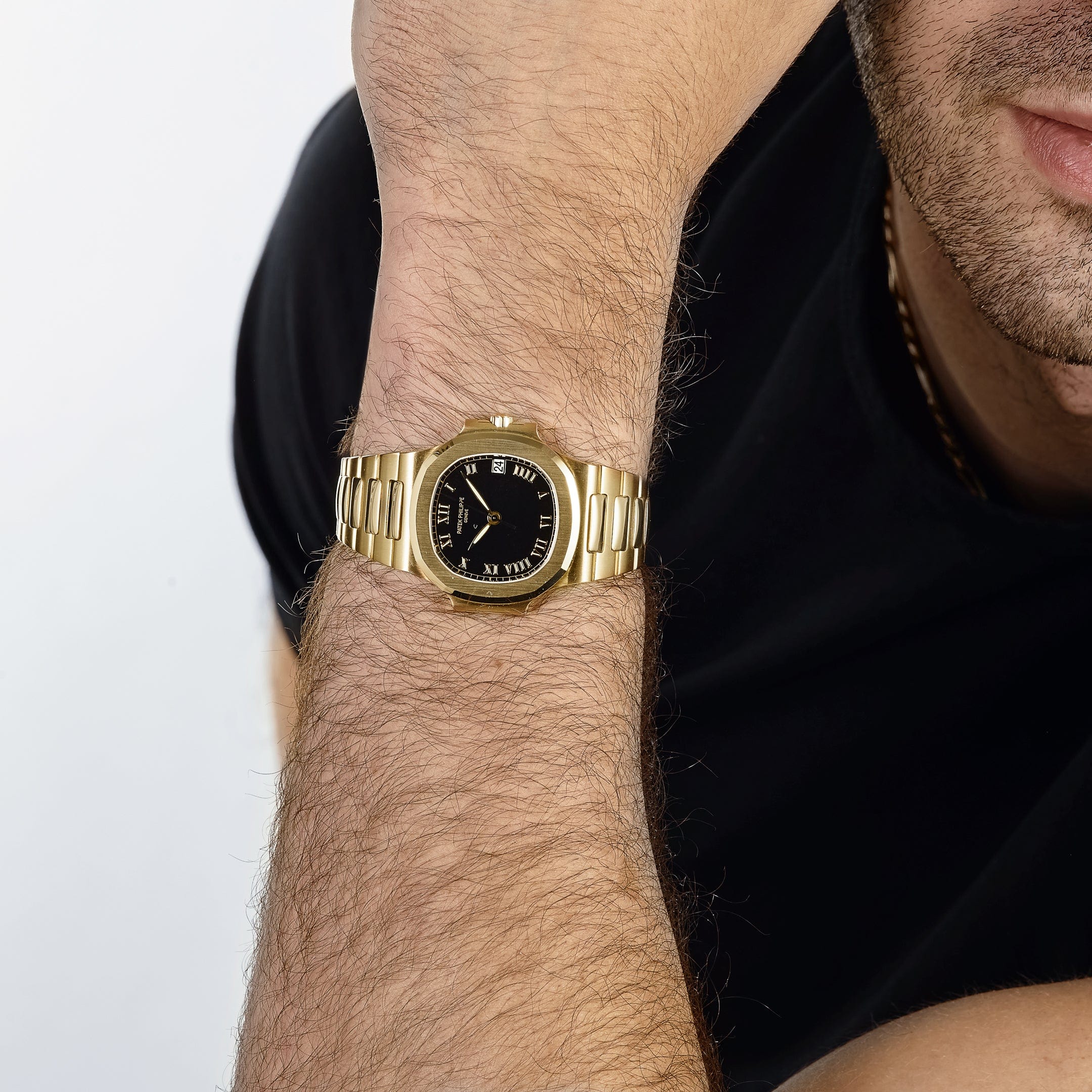 Patek Philippe Nautilus 3800/1J-017 Yellow Gold Black Dial (2003)